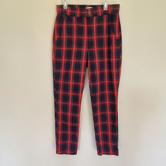 Hollister Green /Red plaid pants - Picture 5 of 11